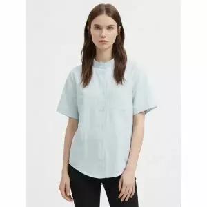 [하프클럽/샵앤]여성 차이나카라 포켓 반팔 남방 셔츠 EGG-WBL-21202-소라