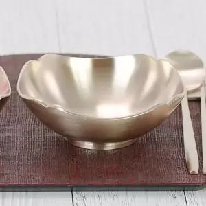 방짜유기 UZ79IB69 사각 식기 꽃대접 국그릇