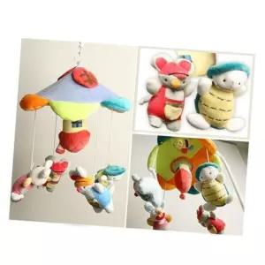 모빌 토끼와 거북이 칼라모빌 오르골포함 멜로디 봉제인형