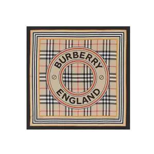 [롯데백화점]버버리 버버리 스몰 몽타주 프린트 실크 스퀘어 스카프