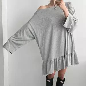 |KSO5A4B|여성 프릴 오프숄더 미디 원피스 빅사이즈 아방핏