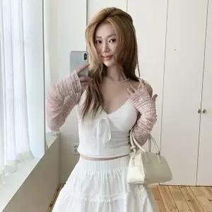 |KHJ6E7B|여성용 여름 시스루 레이어드 얇은 크롭 레이스 가디건