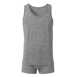 [롯데백화점]트라이엄프 [95-110] 인견 아스킨 쿨매쉬 남성니트런닝 트렁크팬티 세트(TFMRN213GYTFMTK213GY