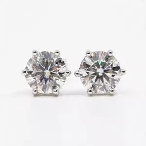 [오팔하우스]925Silver 1캐럿 모이사나이트 심플 귀걸이 OPQUE5010