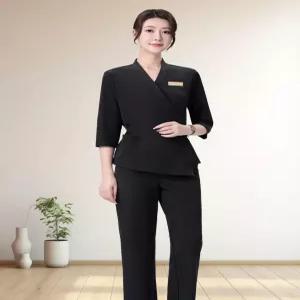 고급 미용 유니폼 피부관리사 가운 에스테틱 세트 옷