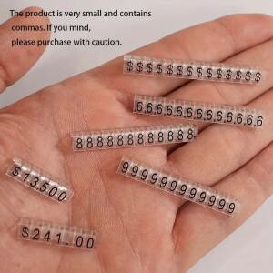 10 세트  표시 블록 이동식 미니 큐브 태그 번호 문자 라벨 스탠드 키트 (상점 카운터 용)