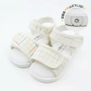[보리보리/베이비솔]도도체크 삑삑이샌들