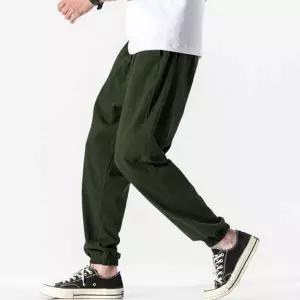 남성 여름 시원한 린넨 조거 팬츠 허리 밴딩 편한 조절끈 통풍 바지