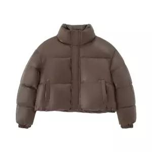 숏 페이크 레더 크롭 여성 아우터 패딩 경량 겨울 숏자켓