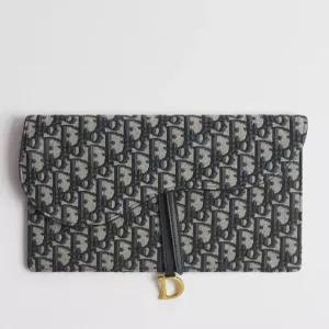 MUST IT_디올 새들 파우치 오블리크 자카드 여성 클러치백 S5698CTZQ M928