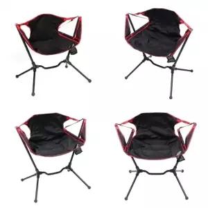 ( )접이식 스윙 캠핑의자 블랙 캠핑릴렉스체어 접이식야외의자