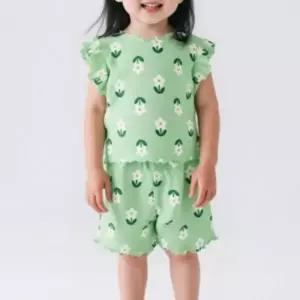 플라워 여아 아동 여름 민소매 나시 상하복 세트