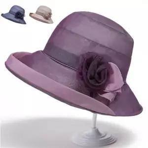 중년여성모자 벙거지 중년 햇 모자 나들이 산책 여성 엄마 여름 할머니 여행 꽃모자