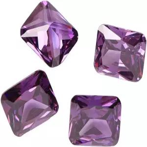 오펙시코스 4Pcs 직사각형 모양 컷 스리-랑카 퍼플 사파이어 보석 10 x 12mm
