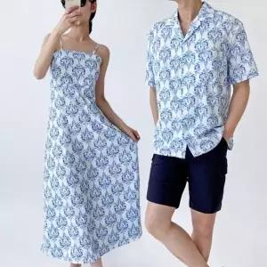 WL GSS SH222-DR222 남여 커플 에스닉 비치웨어 커플룩