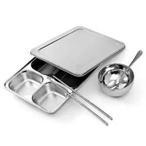 대 LW59CN71 스테인리스 식판 세트 배식판 학교식판 5구식기