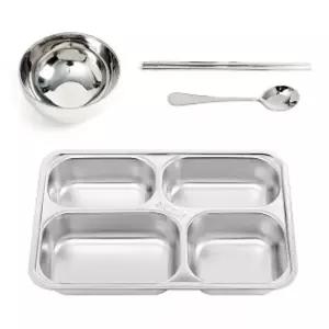 스테인리스 YP96UG77 배식판 온 풀세트 식판 중 4구 병원