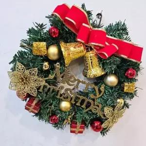 ( )30cm 크리스마스 원형 리스 트리 현관 벽걸이 장식_23932449