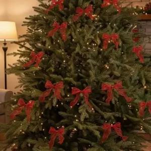 쉬폰리본 크리스마스 트리 리본 장식_23933644