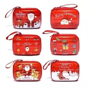 ( )크리스마스 사각 틴케이스 6개 선물캔 트리 동전지갑 소품_23935026
