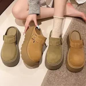 여성 모던 스트랩 2컬러 통굽 플랫폼 슬리퍼 LK-BL13