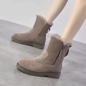 스웨이드 C1027 2컬러 지퍼 여성 부츠 겨울 털신