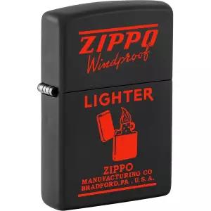 지포 라이터 빈티지 광고 레드 블랙 매트 81719