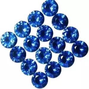 내추럴 블루 사파이어 20개 세트 - 6mm 원형 컷 GGI 인증 루즈 보석 수집용 스톤 커스텀 주얼리 귀걸이