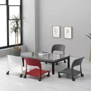 좌식 허리편한 컴퓨터 의자 등받이 앉는 1인용 책상