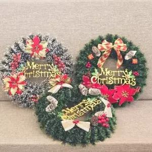 원형 포토존 리스 [지앤지] 벽트리 문트리 풍성하고 문장식 크리스마스 걸기편한