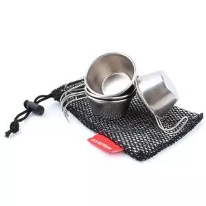 휴대용 캠핑컵 세트 1P 다용도 손잡이 스텐 캠핑 물컵 xxW3+6uVj