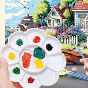 ( )팔레트 10칸 1개 플라스틱 휴대용 미니 물감 미술 빠렛트