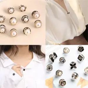 오픈방지 매너 브로치 레이디 단추 레이디브로치 셔츠안전 뱃지 미니 핀뱃지 옷핀 버클 가방 진주브로치 미