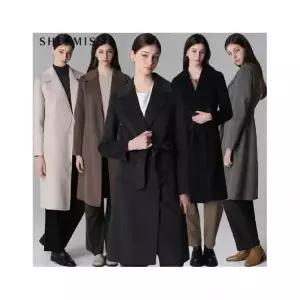 출근룩 슬랙스 여성 오피스룩 밴딩 울 벨티드 히든버튼 롱 코트