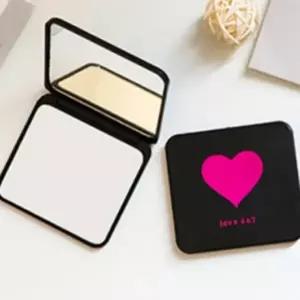 (옵션 하트)손거울 미니 휴대용 사각 거울 굿즈 하트 접이식 행사 홍보 답례품