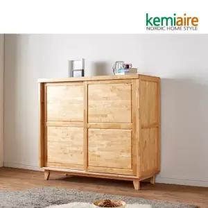 미소 고무나무원목 슬라이딩 하프옷장 KTP-455