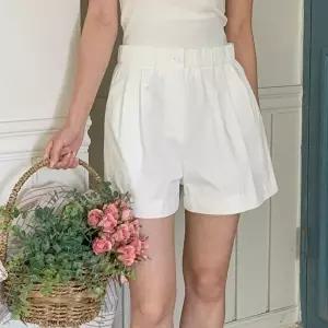 [옷자락]여자 캐주얼 밴딩 투핀턱 3부 코튼팬츠