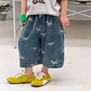 유니콘 반바지 데님 팬츠 R17047