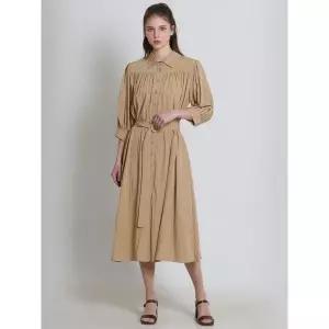 [하프클럽/]벨티드 비스코스 플레어 카라 원피스 (택가격 258000원)