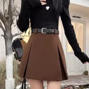 여성 2컬러 A라인 실루엣 하이웨스트 미니스커트