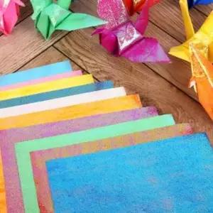 ( )학종이 반짝이 15cm 종이접기수업 종이접기재료 미니색종이 색종이접기