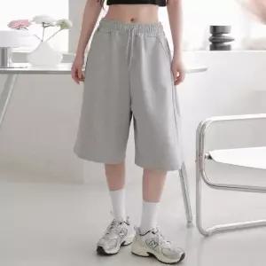 여성 봄 여름 6부 면 츄리닝 밴딩 반바지 버뮤다팬츠 트레이닝 PN0754S 빅사이즈 루즈핏