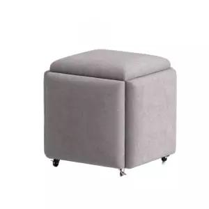 큐브 스툴 가죽 테이블 멀티 체어 조합형 식탁 카페 분리 수납 겸용