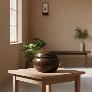 미니 장독 소금단지 현관 풍수 인테리어 도자기 항아리 4호