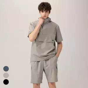 에버라스트 남자 반팔 아노락 세트 5부 상하 셋업