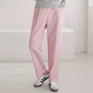 여성 봄 가을 면 워싱 핀턱 배기 팬츠 밴딩 바지 PN0758S