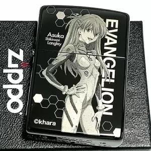 지포 라이터 에반게리온 아스카 블랙 티타늄 ZIPPO