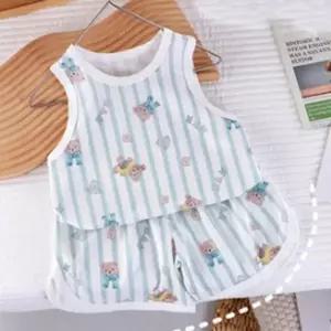 여름 아동 민소매 나시 상하의 세트 키즈 반바지 등원룩