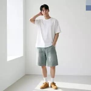 ACC 워싱 남자 반바지 밴딩 2008M 패치 버뮤다 데님