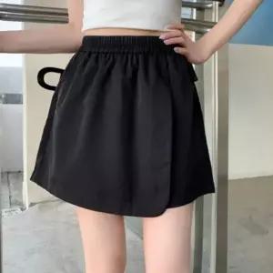 여성 데일리 여름 레이어드 랩스커트 밴딩 치마 반바지